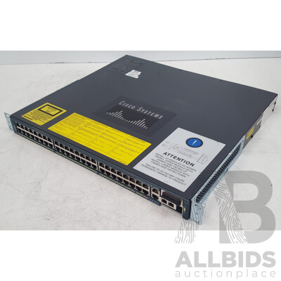 Cisco (WS-C4948-10GE-S) Catalyst 4948 10GE 48-Port Gigabit Ethernet Switch