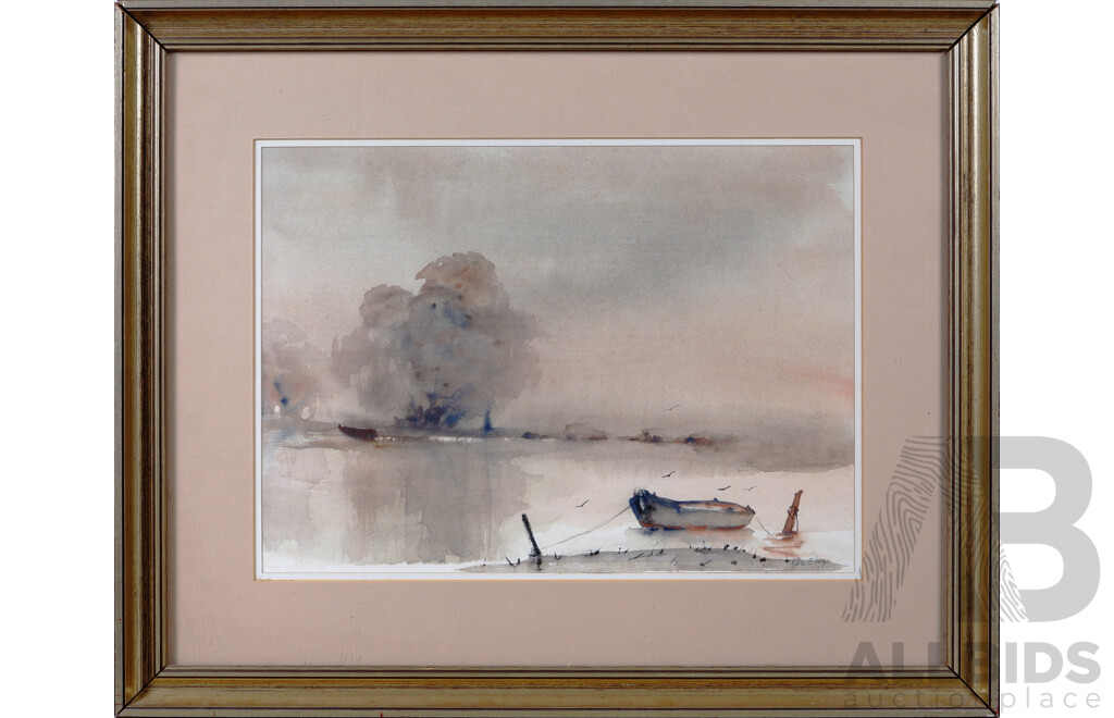 Lee Elvy, (Australian, Working1919-?), Greenwell Point, Watercolour, 49 x 60 cm (frame)