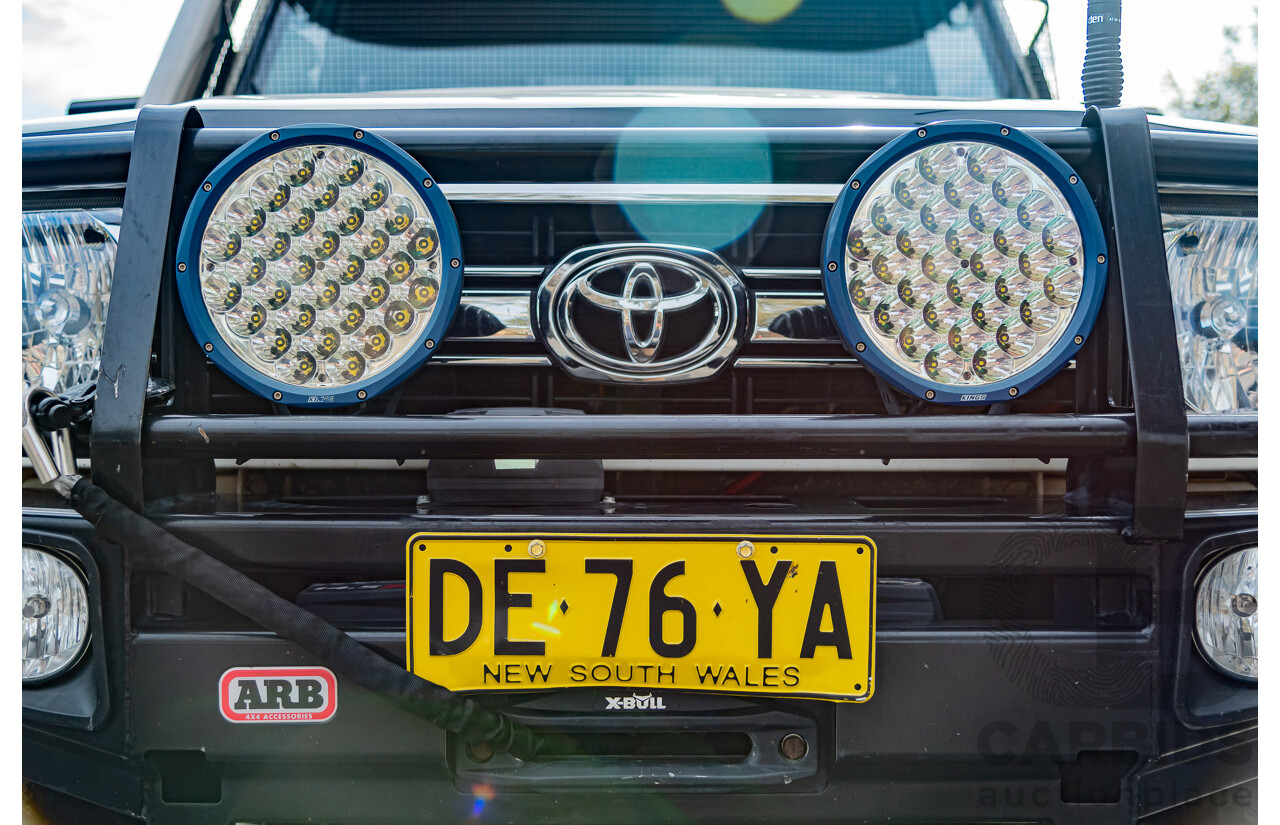 3/2015 Toyota Landcruiser GXL (4x4) VDJ79R Double C/Chas White 4.5L Turbo Diesel V8