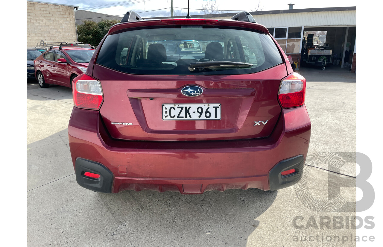 2/2015 Subaru XV 2.0i MY14 4d Wagon Red 2.0L