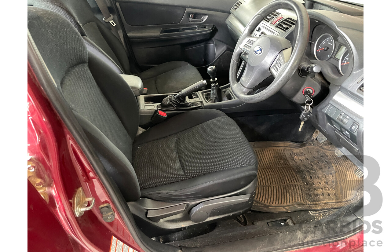 2/2015 Subaru XV 2.0i MY14 4d Wagon Red 2.0L