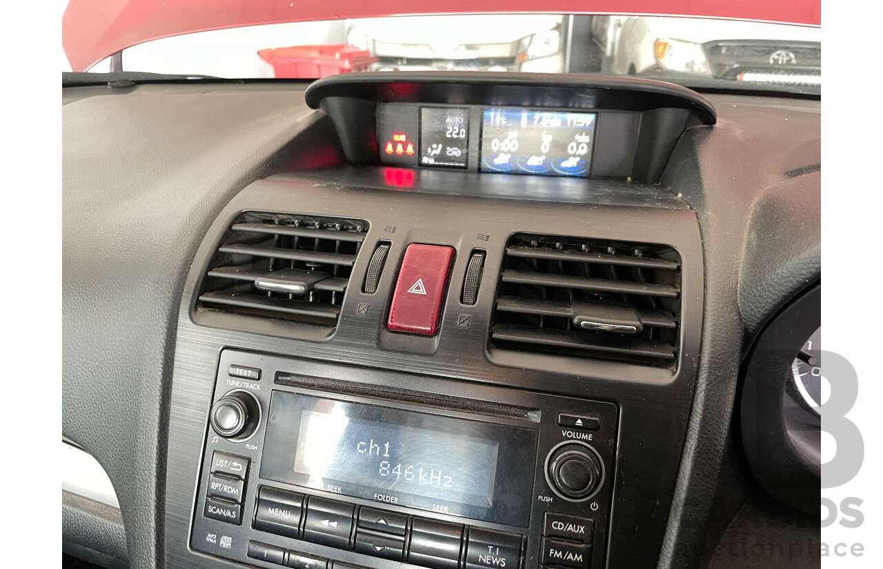 2/2015 Subaru XV 2.0i MY14 4d Wagon Red 2.0L