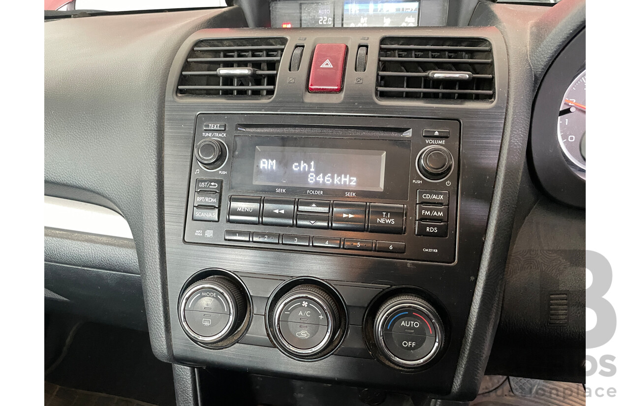 2/2015 Subaru XV 2.0i MY14 4d Wagon Red 2.0L