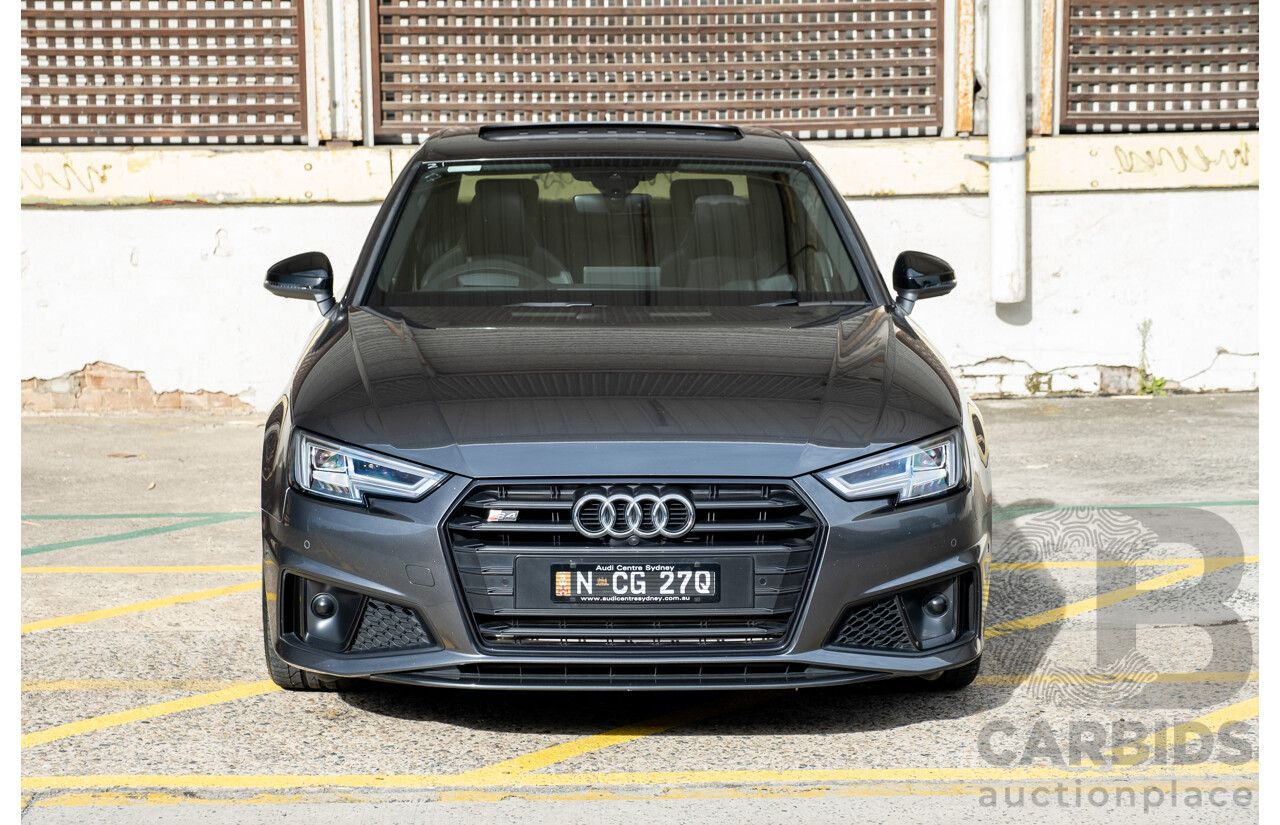 07/2019 Audi S4 3.0 TFSI Quattro B9 (8W) MY20 4d Sedan Daytona Grey Turbo 3.0L