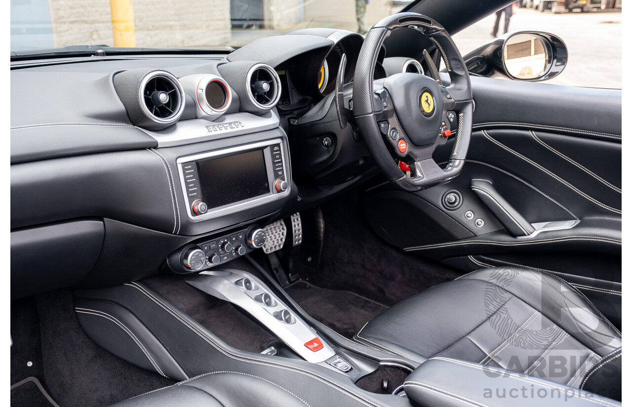 7/2015 Ferrari California T 2d Convertible Nero Daytona Black Twin Turbo V8 3.9L