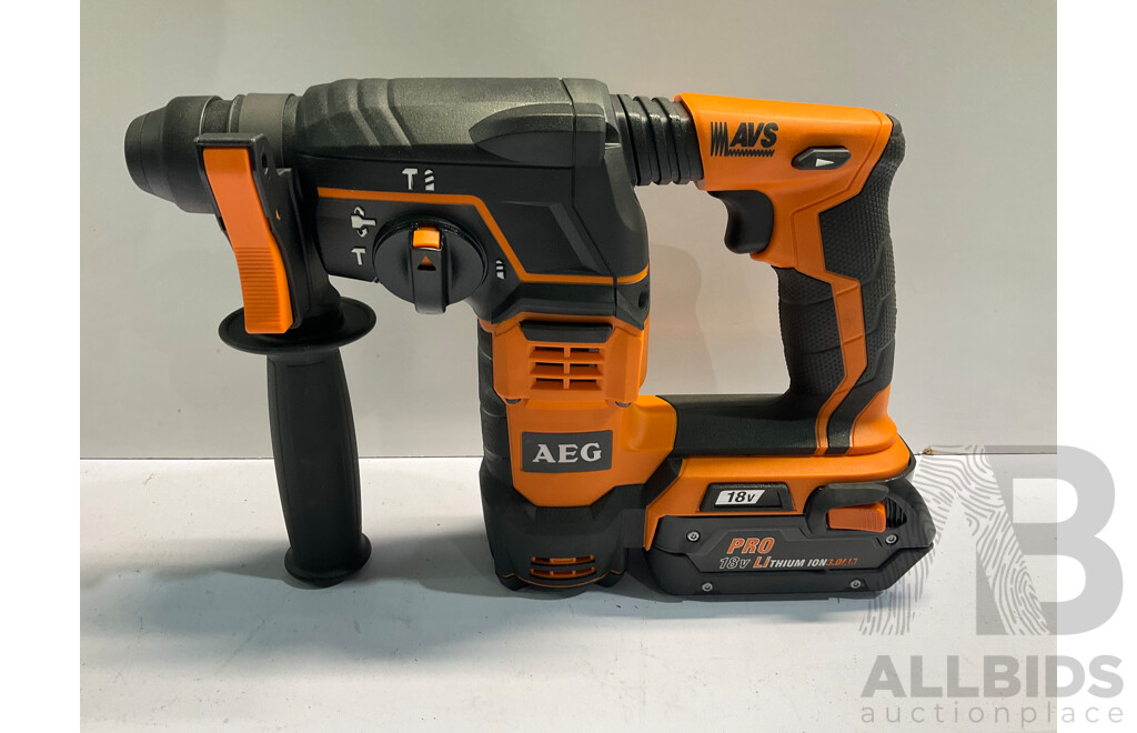 AEG 18V 26mm FUSION SDS+ Rotary Hammer Drill - ORP $429.00