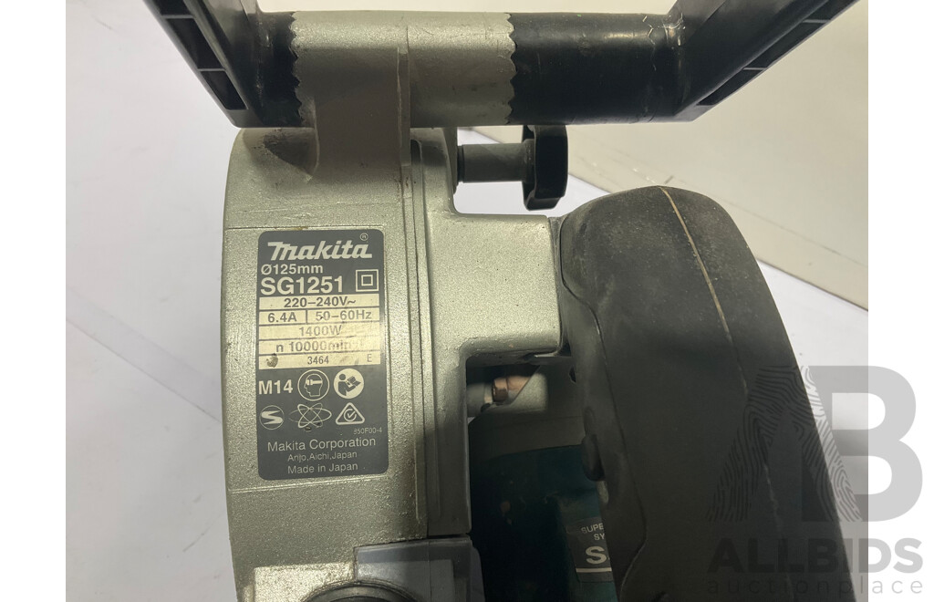 MAKITA (SG1251) 125mm 1400W Corded Wall Chaser - Estimated ORP $1,099