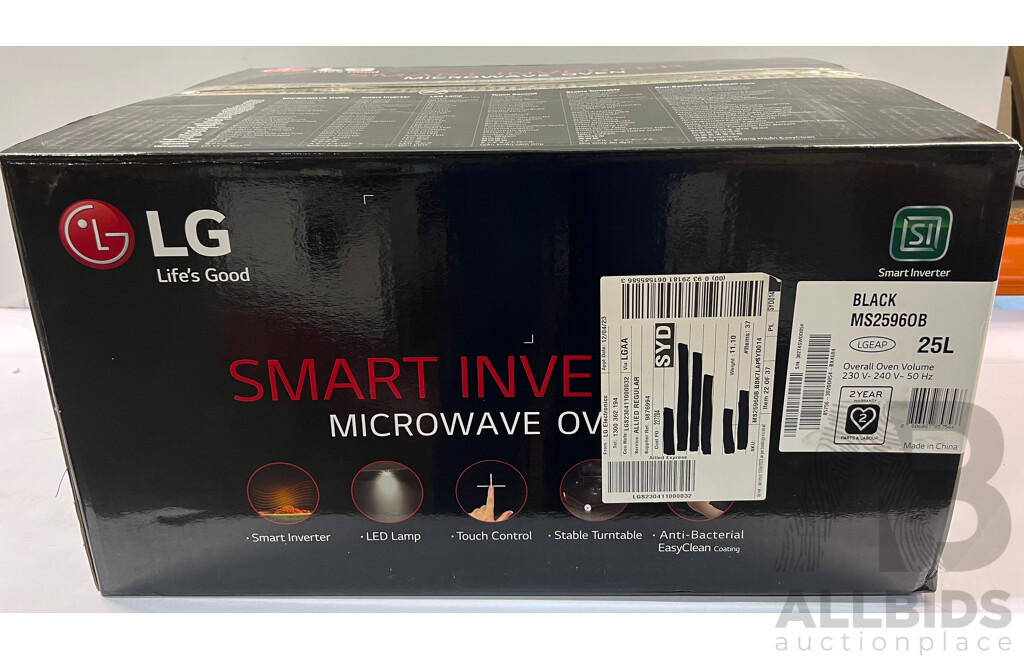 LG (MS2596OB) Smart Inverter Microwave Oven - ORP $299.00