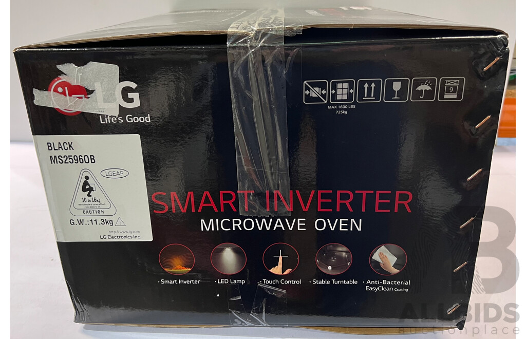 LG (MS2596OB) Smart Inverter Microwave Oven - ORP $299.00