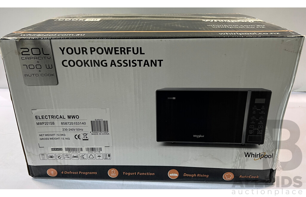 Whirlpool (MWP201SB)  Microwave - ORP $169.00
