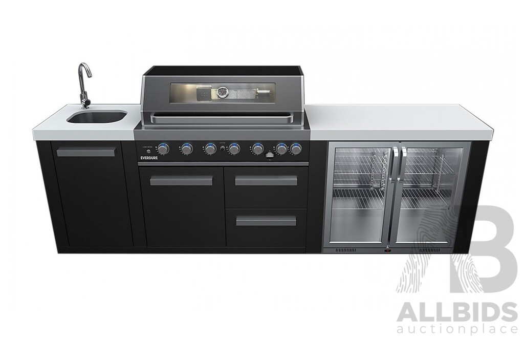 EVERDURE Neo Black 6 Burner Outdoor Kitchen - ORP $8999.00