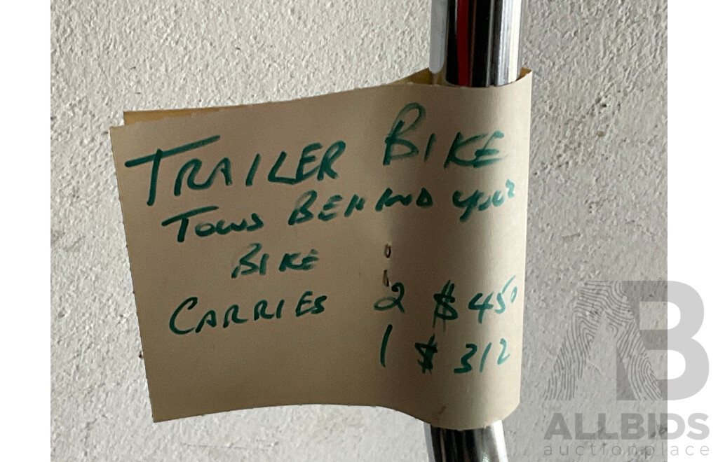 Phillips Trail, Two Seat Bike Trailer, 9 Inch Chromoly Frame - Brand New