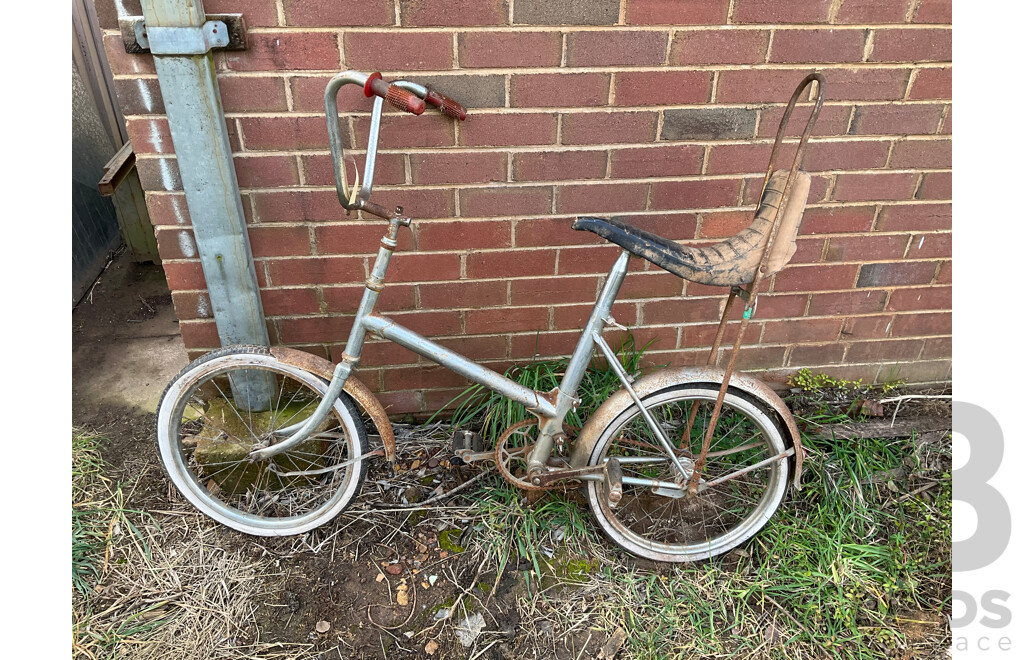 Vintage Dragster Bike with Chrome Frame
