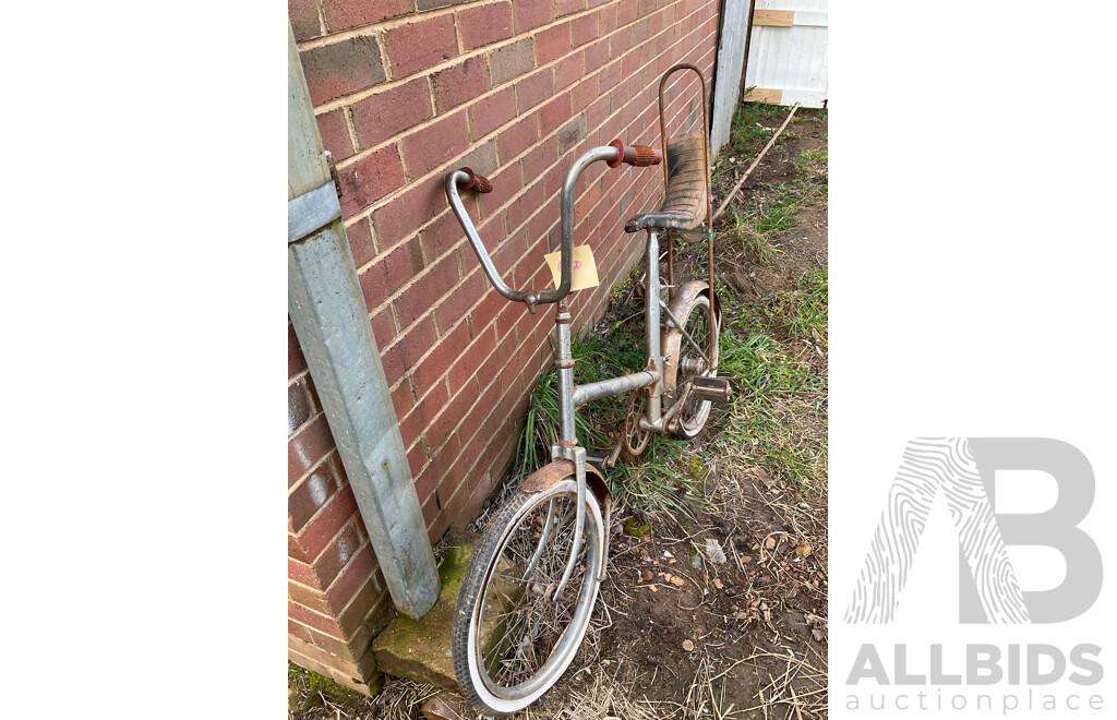 Vintage Dragster Bike with Chrome Frame