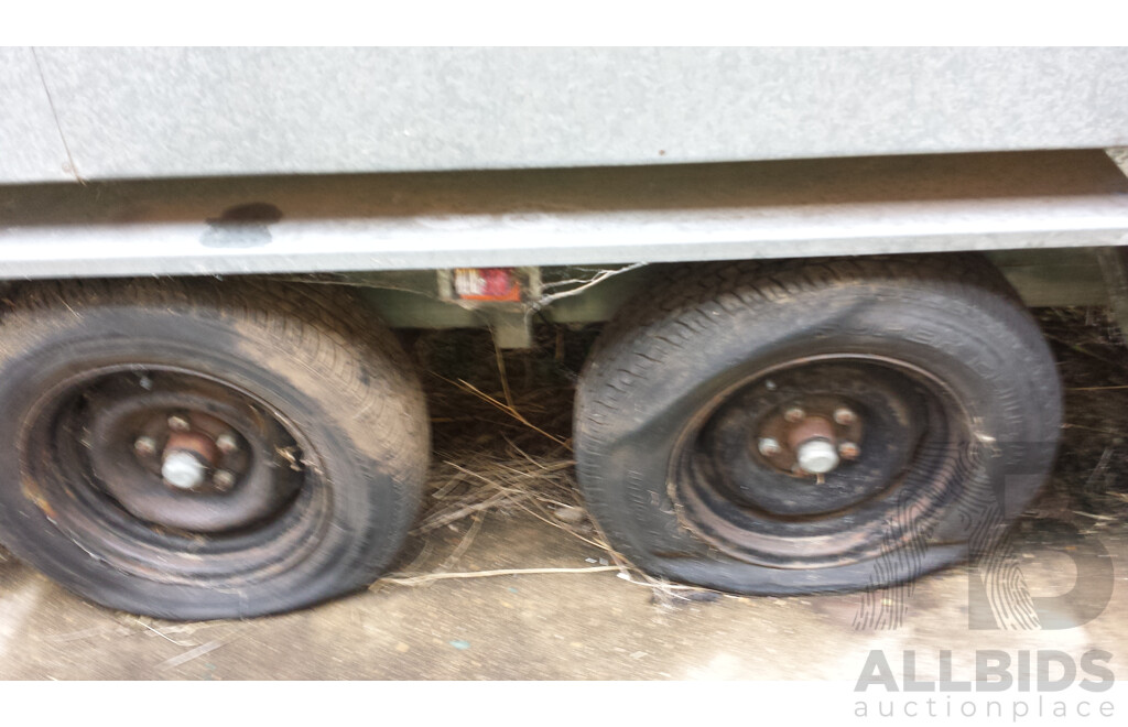 Dual Axle 8' X 10' Box Trailer with Galvanised Canopy and Bike Transport Rack