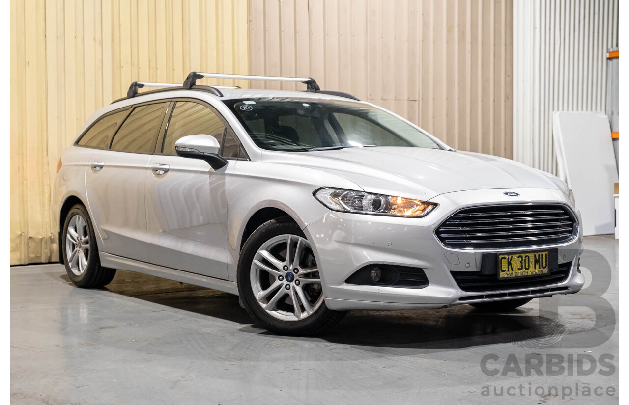 8/2016 Ford Mondeo Ambiente MD 4d Wagon Moondust Silver Turbo 2.0L