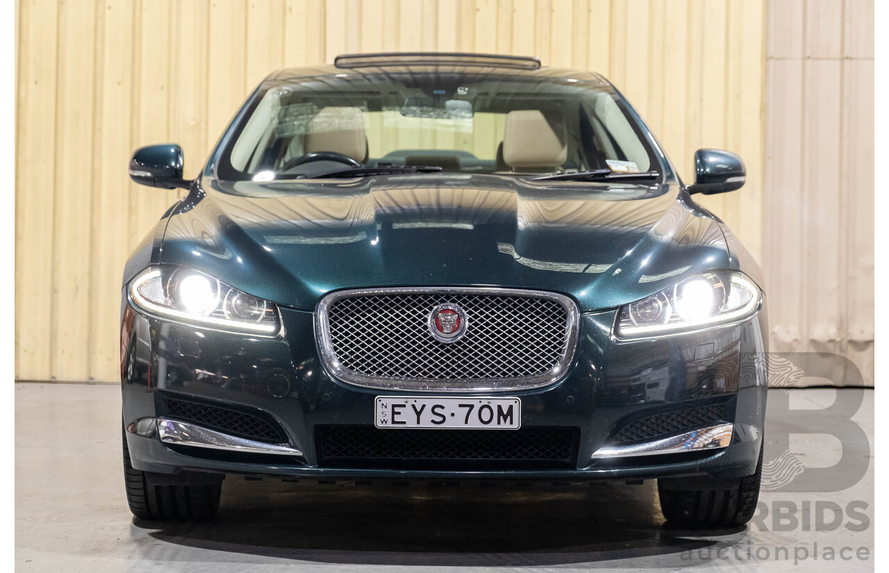 4/2014 Jaguar XF 3.0D S MY13 4d Sedan British Racing Green Metallic Turbo Diesel 3.0L