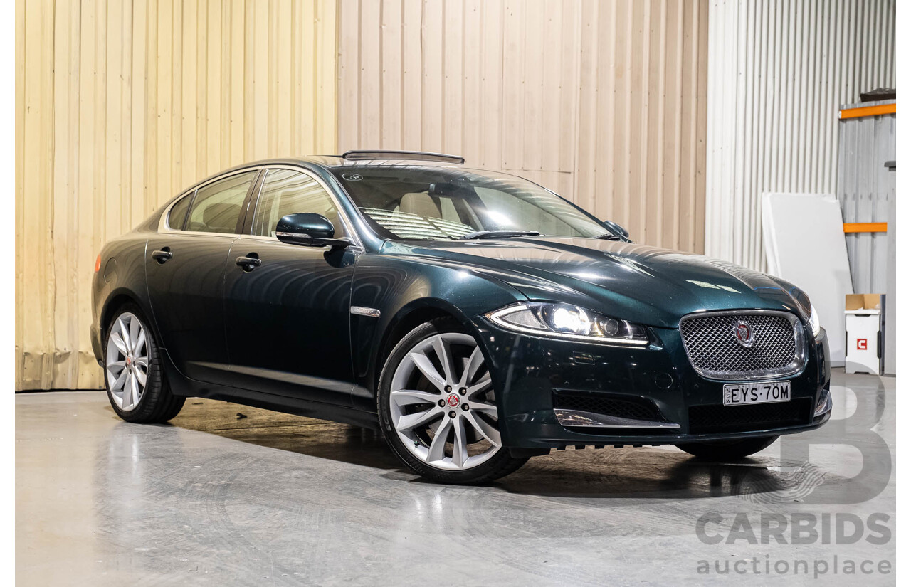 4/2014 Jaguar XF 3.0D S MY13 4d Sedan British Racing Green Metallic Turbo Diesel 3.0L