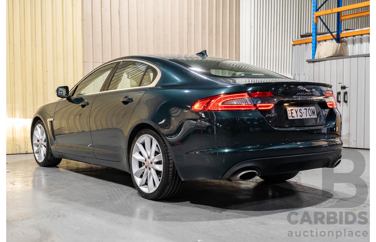 4/2014 Jaguar XF 3.0D S MY13 4d Sedan British Racing Green Metallic Turbo Diesel 3.0L