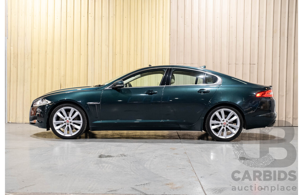 4/2014 Jaguar XF 3.0D S MY13 4d Sedan British Racing Green Metallic Turbo Diesel 3.0L