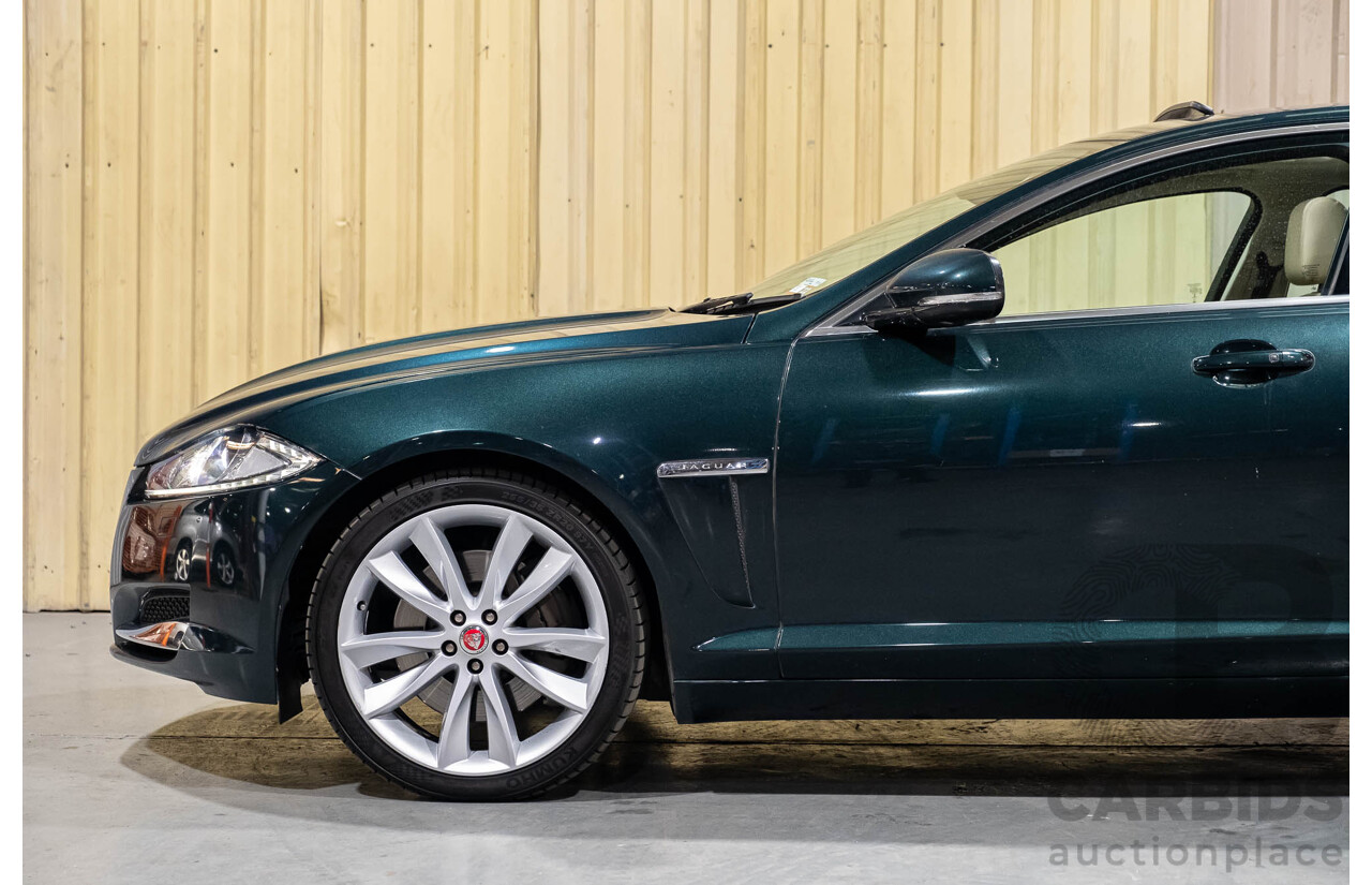 4/2014 Jaguar XF 3.0D S MY13 4d Sedan British Racing Green Metallic Turbo Diesel 3.0L