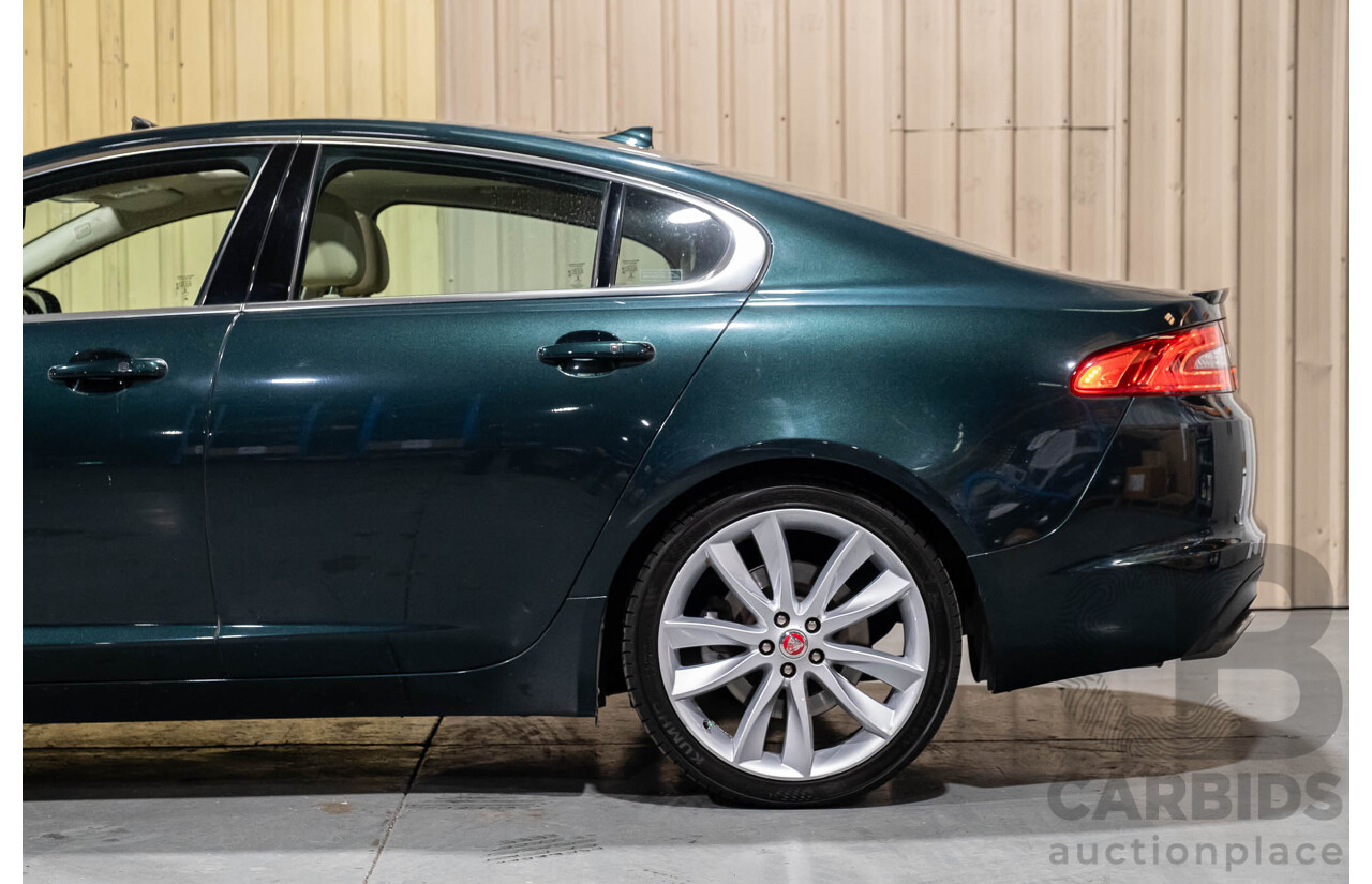 4/2014 Jaguar XF 3.0D S MY13 4d Sedan British Racing Green Metallic Turbo Diesel 3.0L