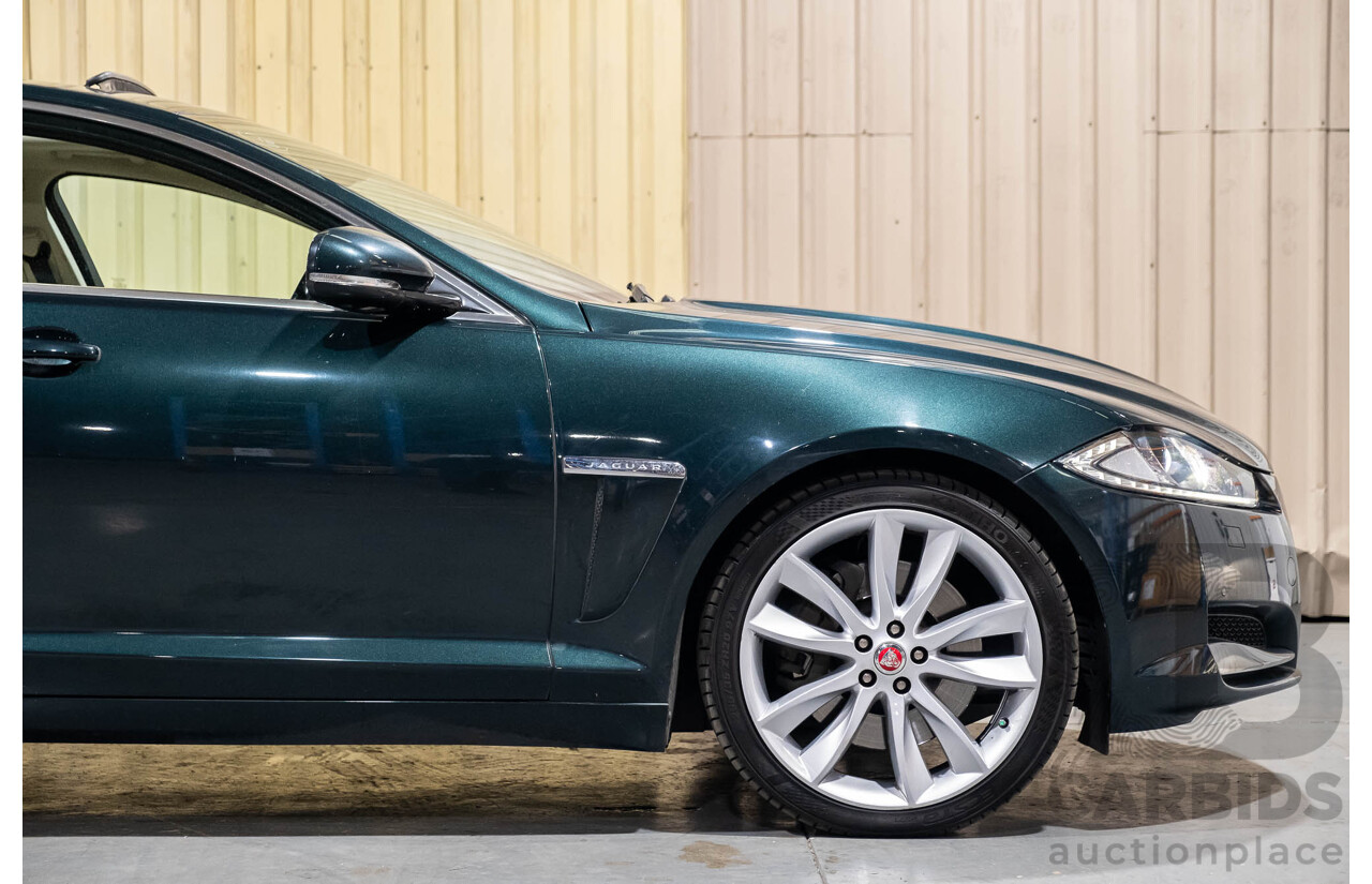 4/2014 Jaguar XF 3.0D S MY13 4d Sedan British Racing Green Metallic Turbo Diesel 3.0L