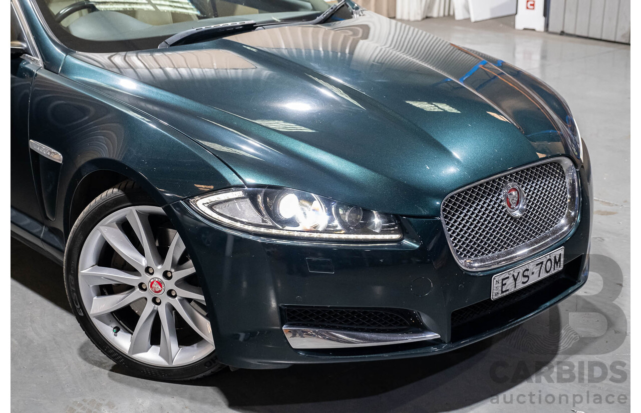 4/2014 Jaguar XF 3.0D S MY13 4d Sedan British Racing Green Metallic Turbo Diesel 3.0L