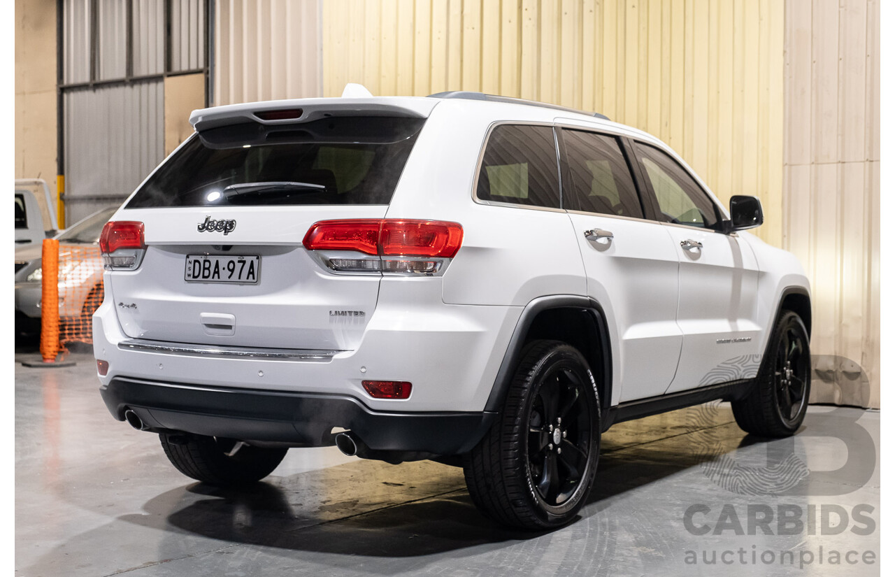 9/2015 Jeep Grand Cherokee Limited (4x4) WK MY15 4d Wagon Bright White 3.6L