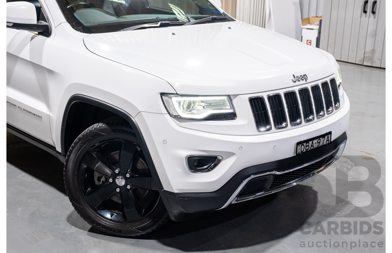 9/2015 Jeep Grand Cherokee Limited (4x4) WK MY15 4d Wagon Bright White 3.6L