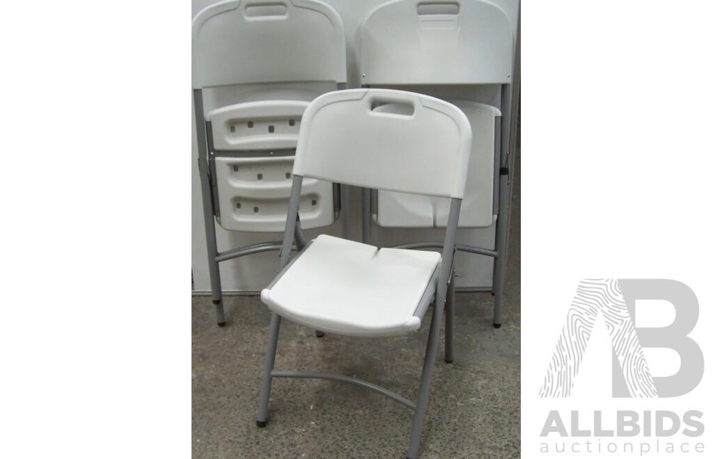 Molded Plastic Folding Chairs - Lot of Three