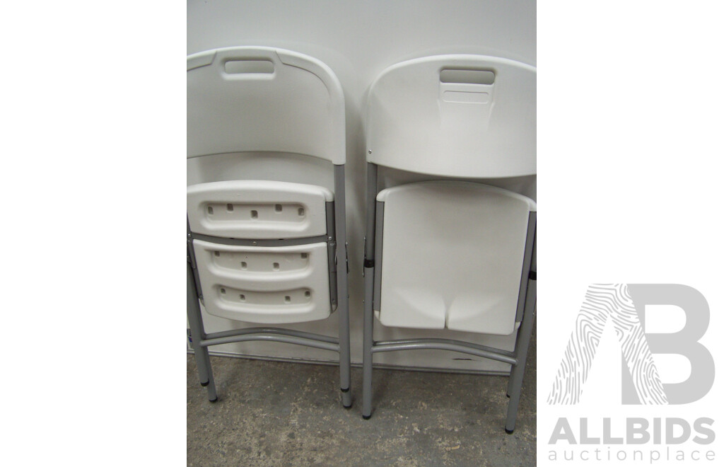 Molded Plastic Folding Chairs - Lot of Three