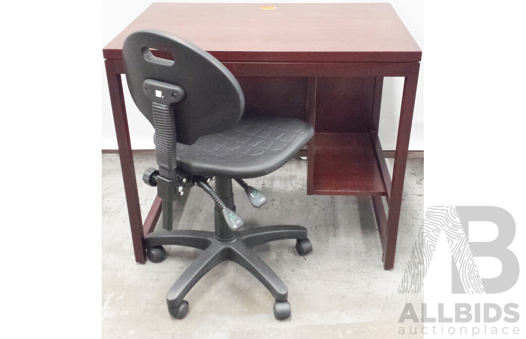 Mobile Computer Desk with Task Chair