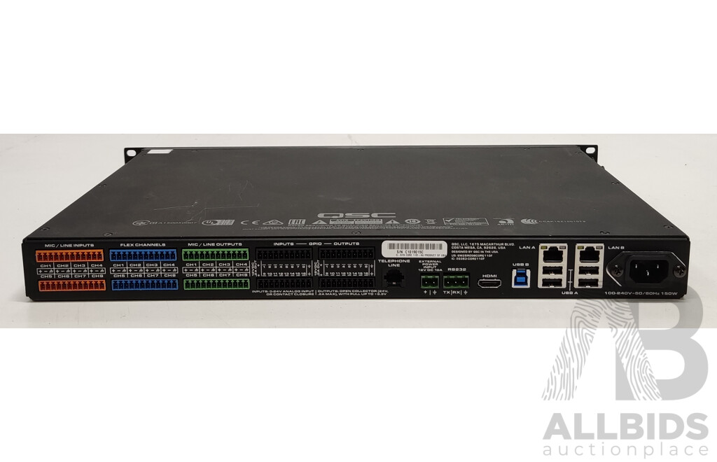 QDC (Q-SYS CORE 110f-AU) Network + Analog I/O Processor (V2) VoIP Conference System
