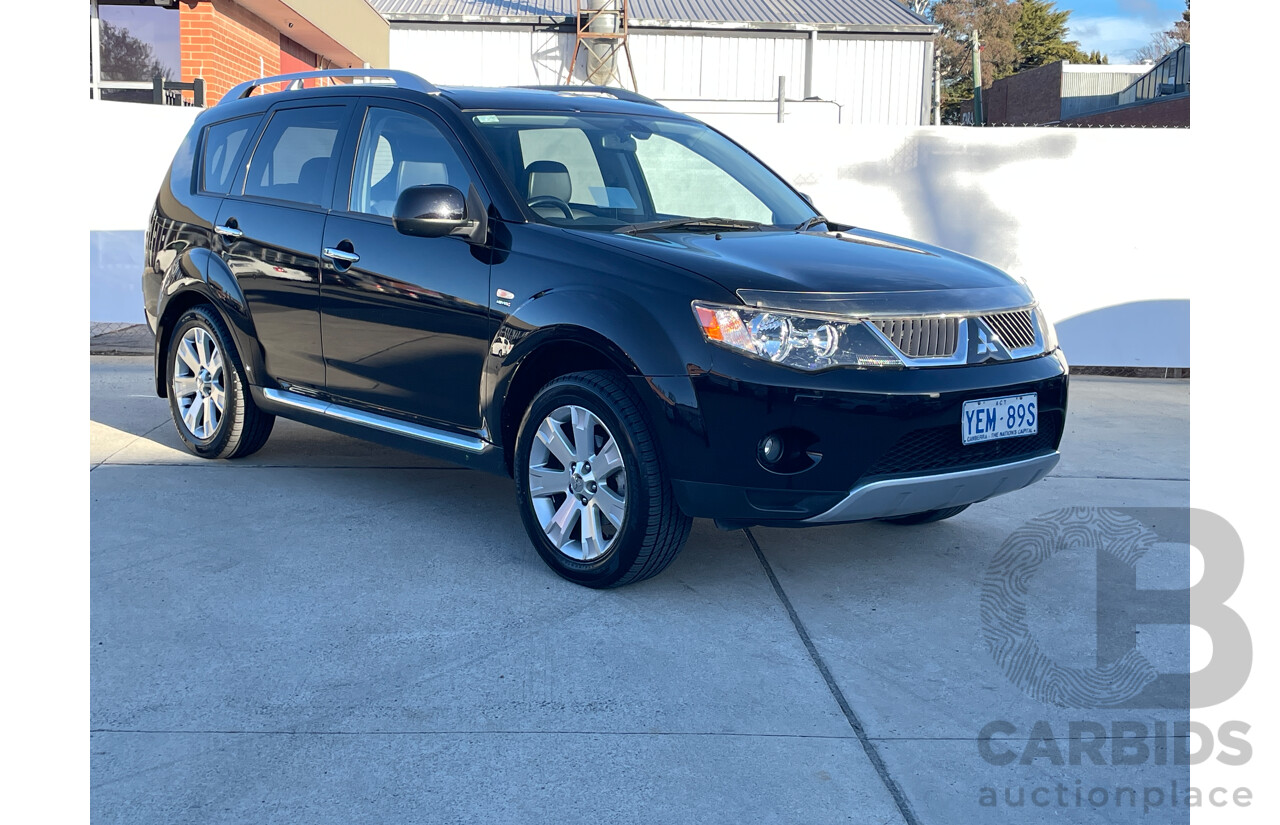 8/2008 Mitsubishi Outlander XLS Luxury (7 Seat) ZG MY08 4d Wagon Black 2.4L