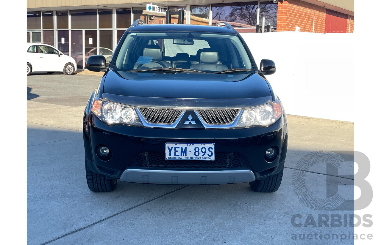 8/2008 Mitsubishi Outlander XLS Luxury (7 Seat) ZG MY08 4d Wagon Black 2.4L