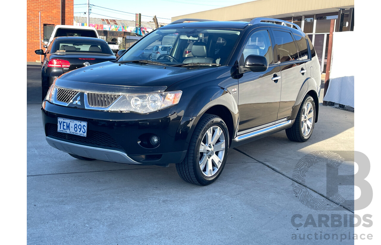 8/2008 Mitsubishi Outlander XLS Luxury (7 Seat) ZG MY08 4d Wagon Black 2.4L