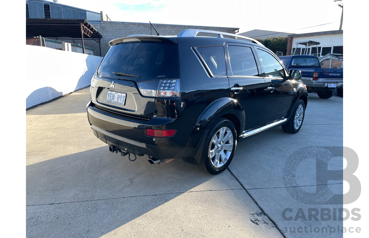 8/2008 Mitsubishi Outlander XLS Luxury (7 Seat) ZG MY08 4d Wagon Black 2.4L