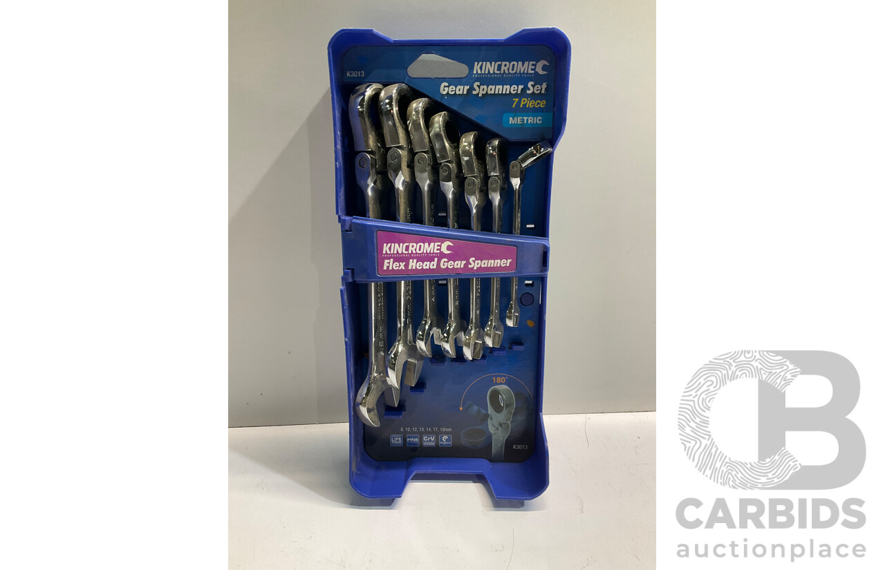 Kincrome gear spanner set store 7 piece metric