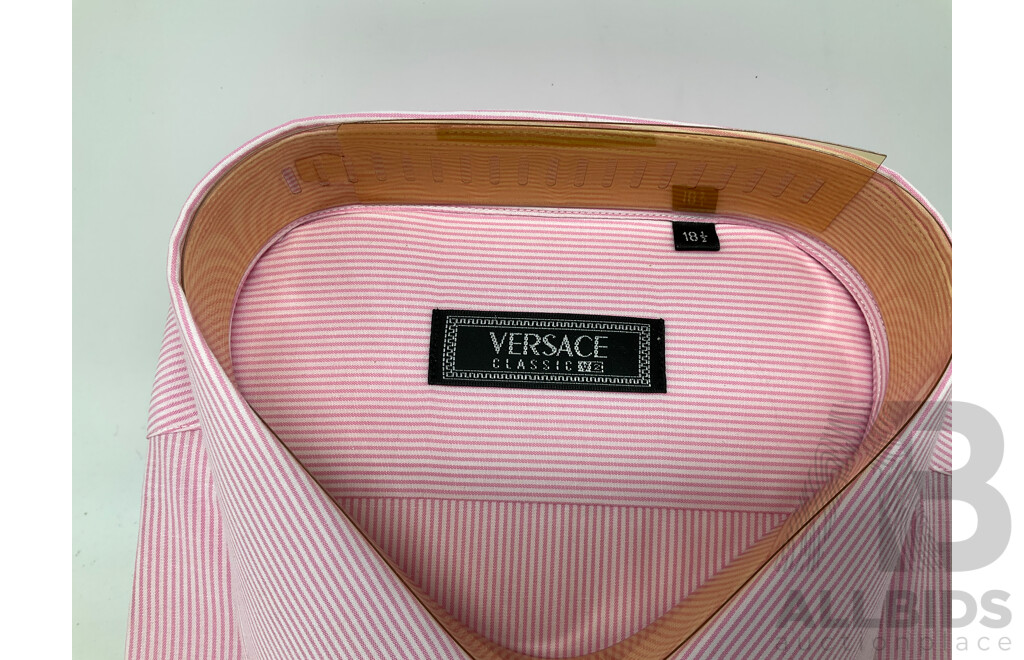 VERSACE Classic V2 Men's Button Down Shirt Pink