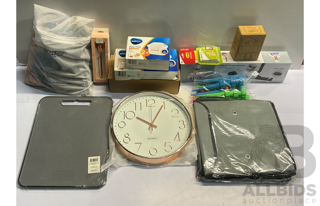 ENJO Cleaning Kit, BRITA Water Filters, Watermark Shower Head & Assorted Items - Lot of 12 - Estimated ORP $300.00