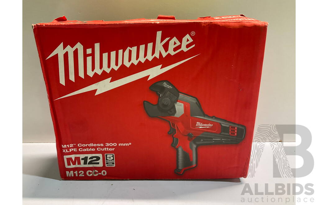 MILWAUKEE M12CC-0 12V Li-Ion Cordless Cable Cutters - ORP $788.00