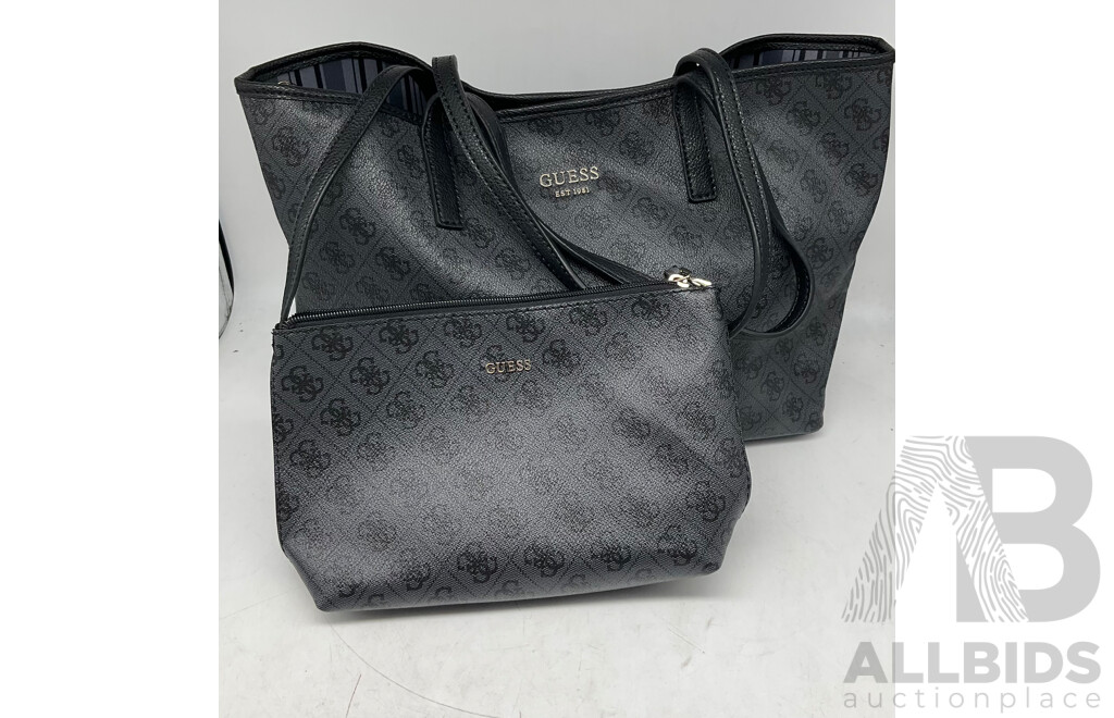 Women's Black Handbag with Purse