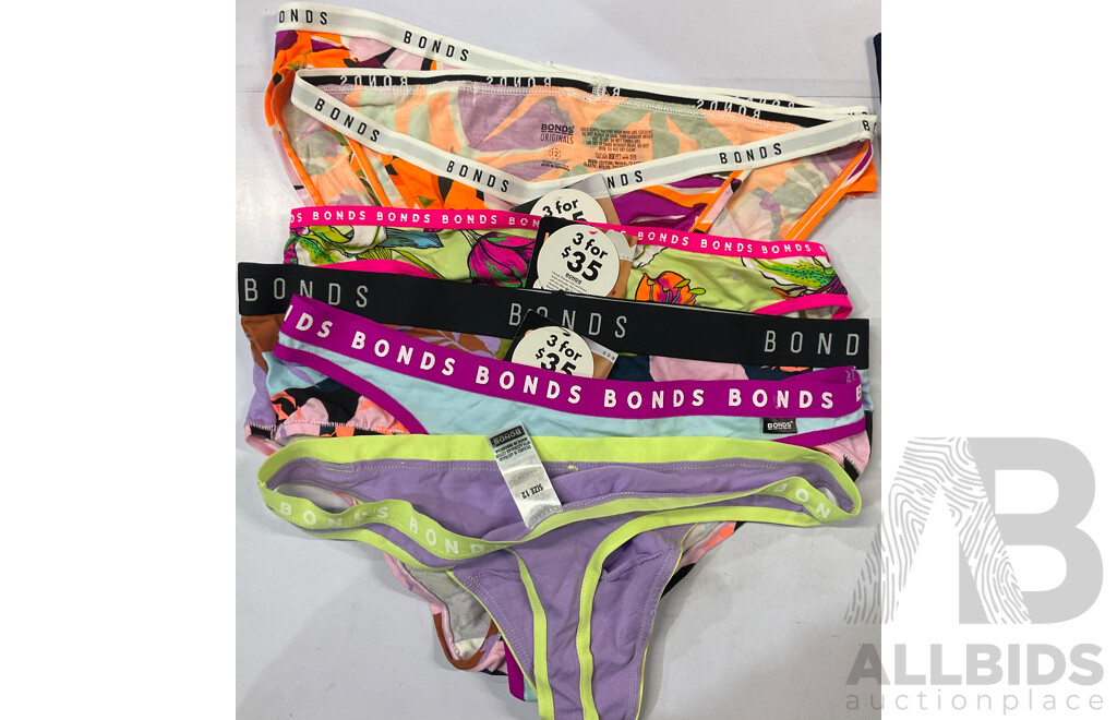 CHAMPION ,BONDS,FINE LINE  Assorted of Womens Underwear & Bra (Size 12/10/10D/16) - Lot of 23  - Estimated Total ORP $500