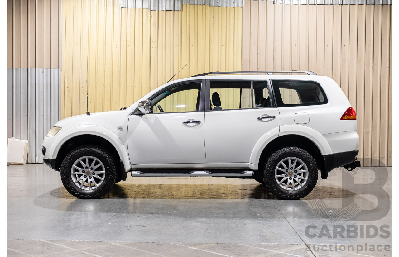 2/2010 Mitsubishi Challenger LS (5 Seat) (4x4) PB 4d Wagon White Turbo Diesel 2.5L