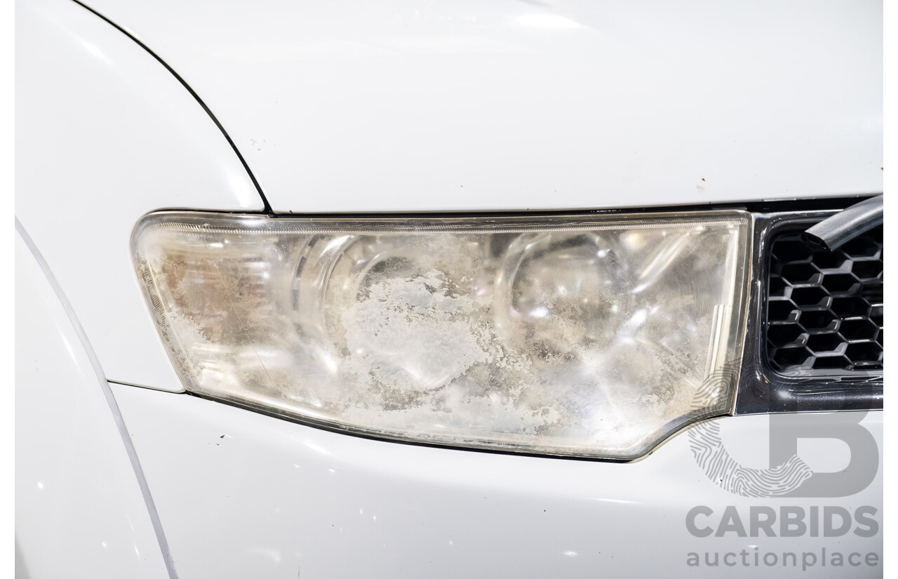 2/2010 Mitsubishi Challenger LS (5 Seat) (4x4) PB 4d Wagon White Turbo Diesel 2.5L