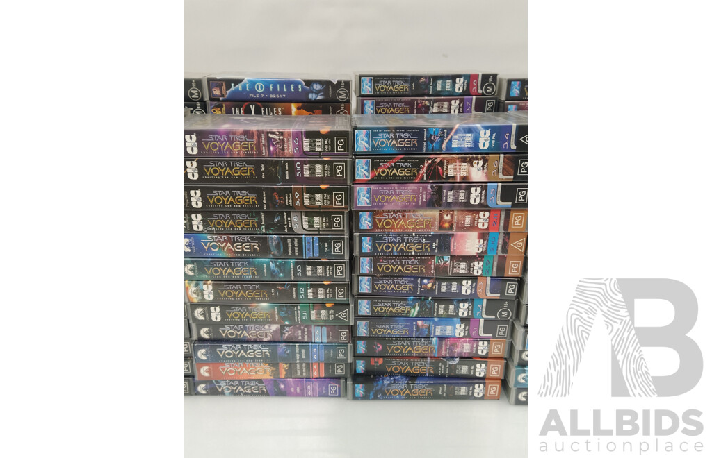 Large Box of Star Trek,  X Files and Other Sci-Fi VHS Tapes