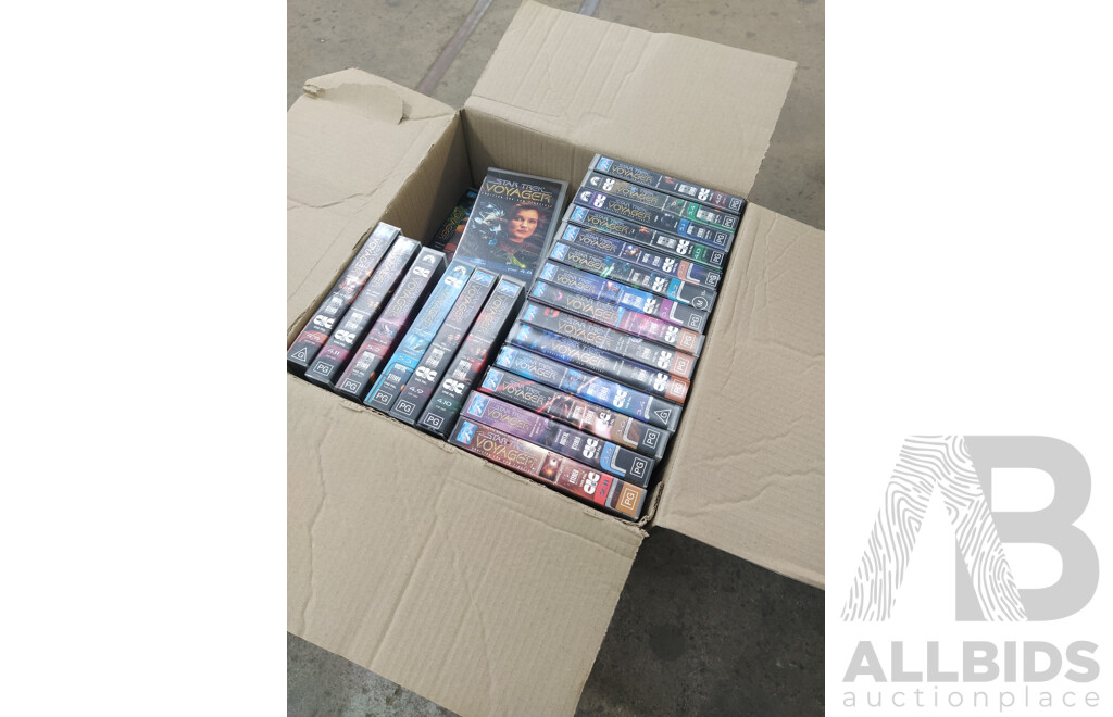 Large Box of Star Trek,  X Files and Other Sci-Fi VHS Tapes