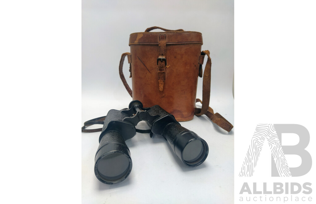 Dollond and Aitchison Levista Wide Angle X 25 Binoculars with Tan Leather Case