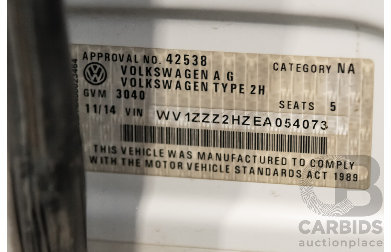 11/2014 Volkswagen Amarok Tdi400 (4x4) 2H Dual Cab Utility White 2.0L Turbo Diesel